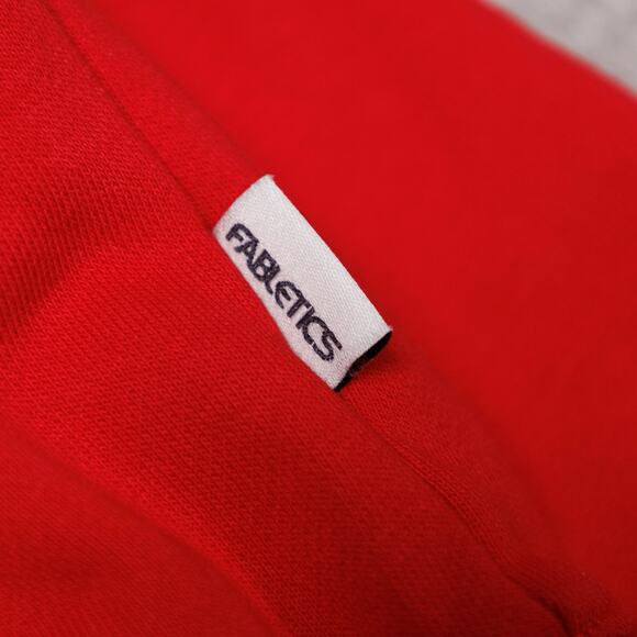 Fabletics Year Round Red Terry Cropped Sweatshirt Womens Size XL - Picture 6 of 7